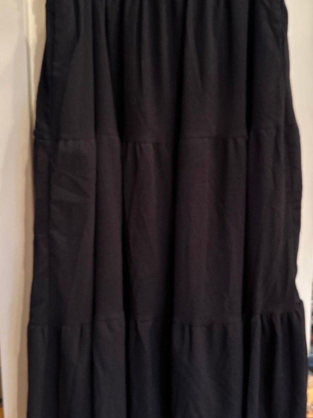 NWOT. White Mark Black Tiered Gauze Maxi Skirt